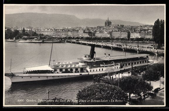 Cartoline postali: Genéve, Débarcadère du Quai du Mont B – Usato da Berlin venduto da bartko-reher