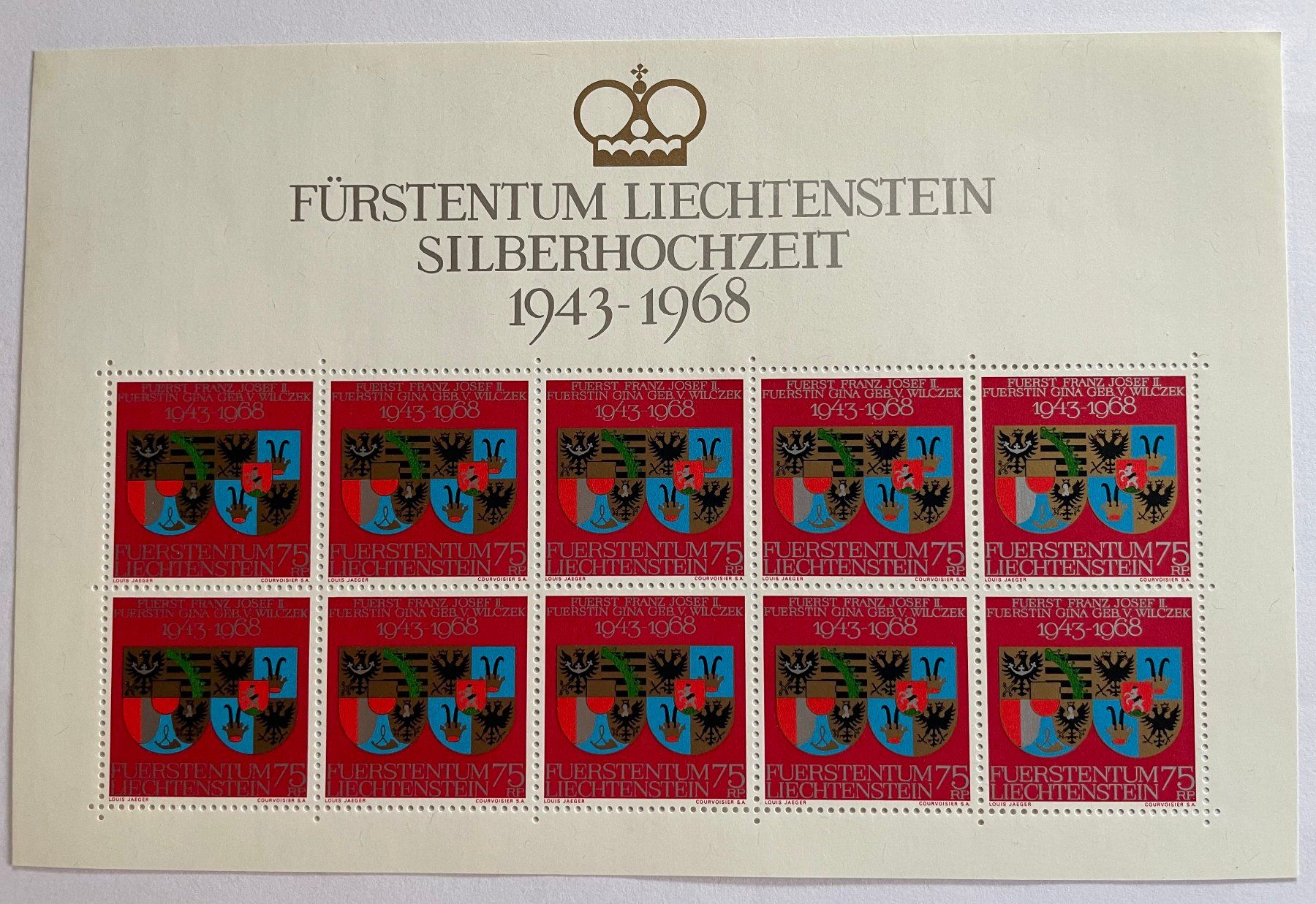 Tous les timbres: Liechtenstein Kleinbogen 1968 ** – Neuf (Voir description) à Davos Platz par StephGla