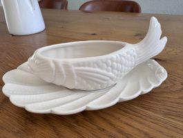 Vintage Keramik Fisch Schale Sauciere