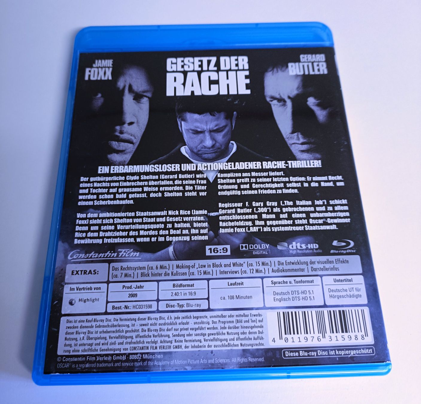Tutti i DVDs: Gesetz der Rache (2009) Bluray – Usato da Köniz venduto da Movieportal007 1