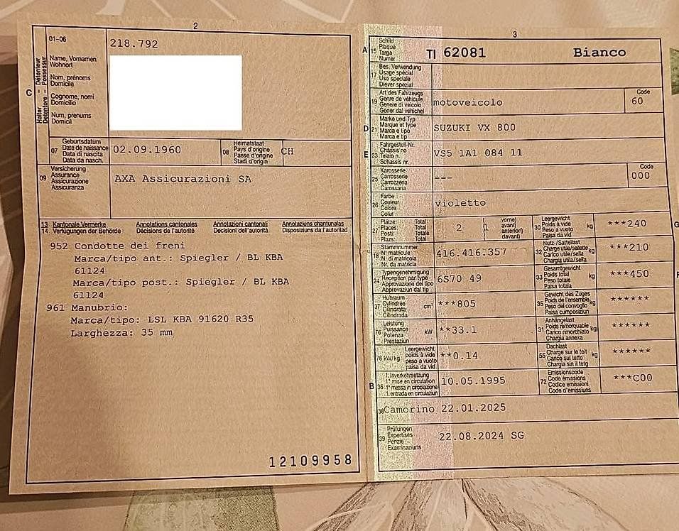 Altro: Moto Suzuki VX 800 – Usato da Massagno venduto da MircoDS 4