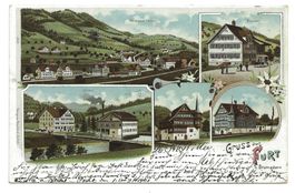 Gruss aus Furt bei Brunnadern (SG) Toggenburg - Litho - 1902