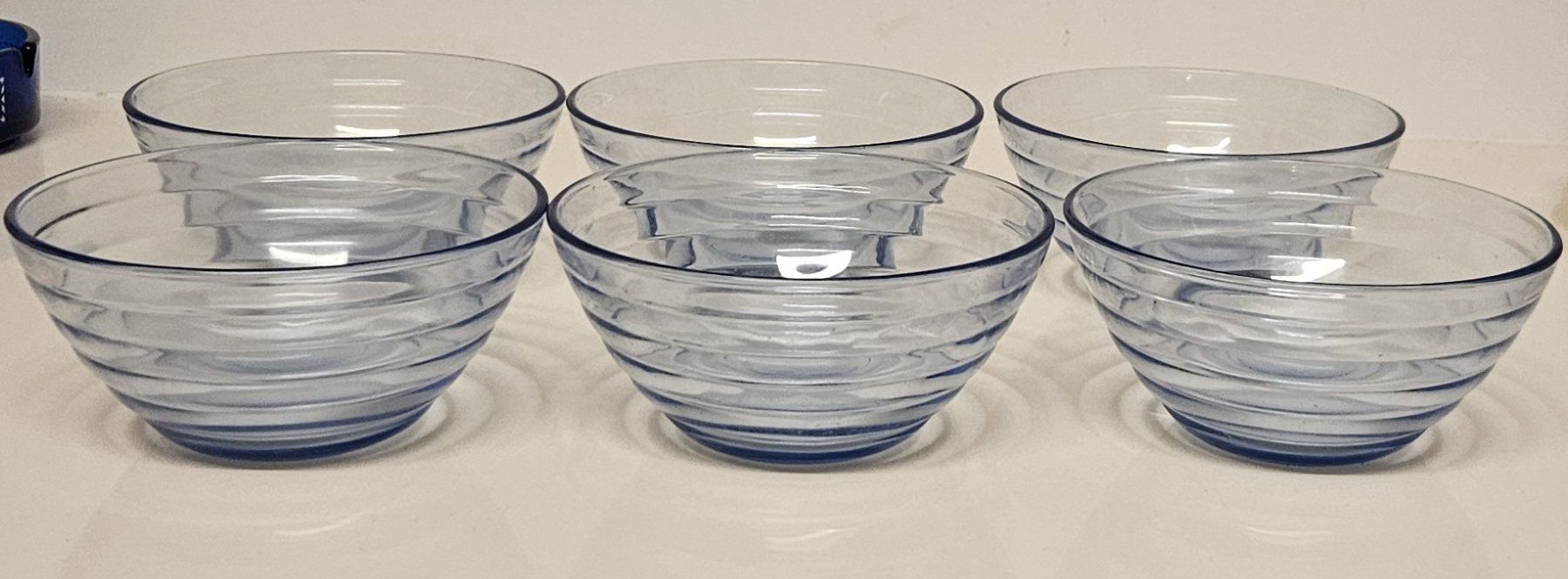 Ciotole: 6er Set Vintage Glas Dessertschalen, hellblau – Nuovo (secondo la descrizione) da Muttenz venduto da Gepard23 1