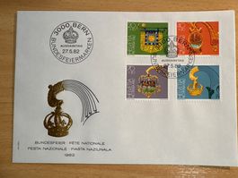 Bundesfeier Briefmarken-Ersttagsbrief 1982, Top Zustand!