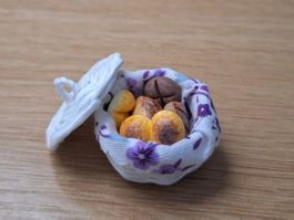 Brötlikorb Handgeflochten für Puppenhaus, Maileg
