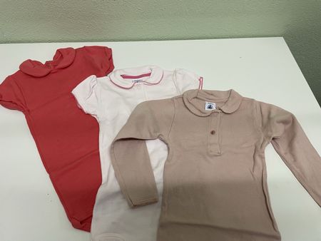 Set of baby girl bodies Petit Bateau