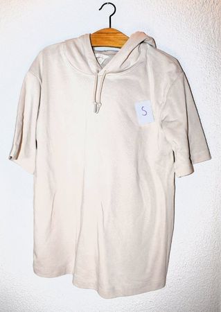 H&M Kapuzenpullover kurzarm beige Grösse S
