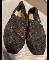 TOMS Espadrilles Schwarz Spitze, Gr. 37 - Sommer Sale!