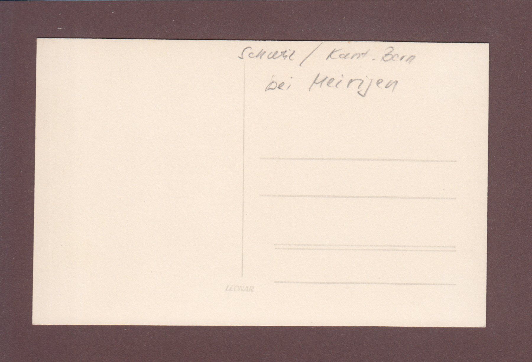 Cartoline postali: Photo - Bei MEIRINGEN – Usato da Pully venduto da nicecards 1