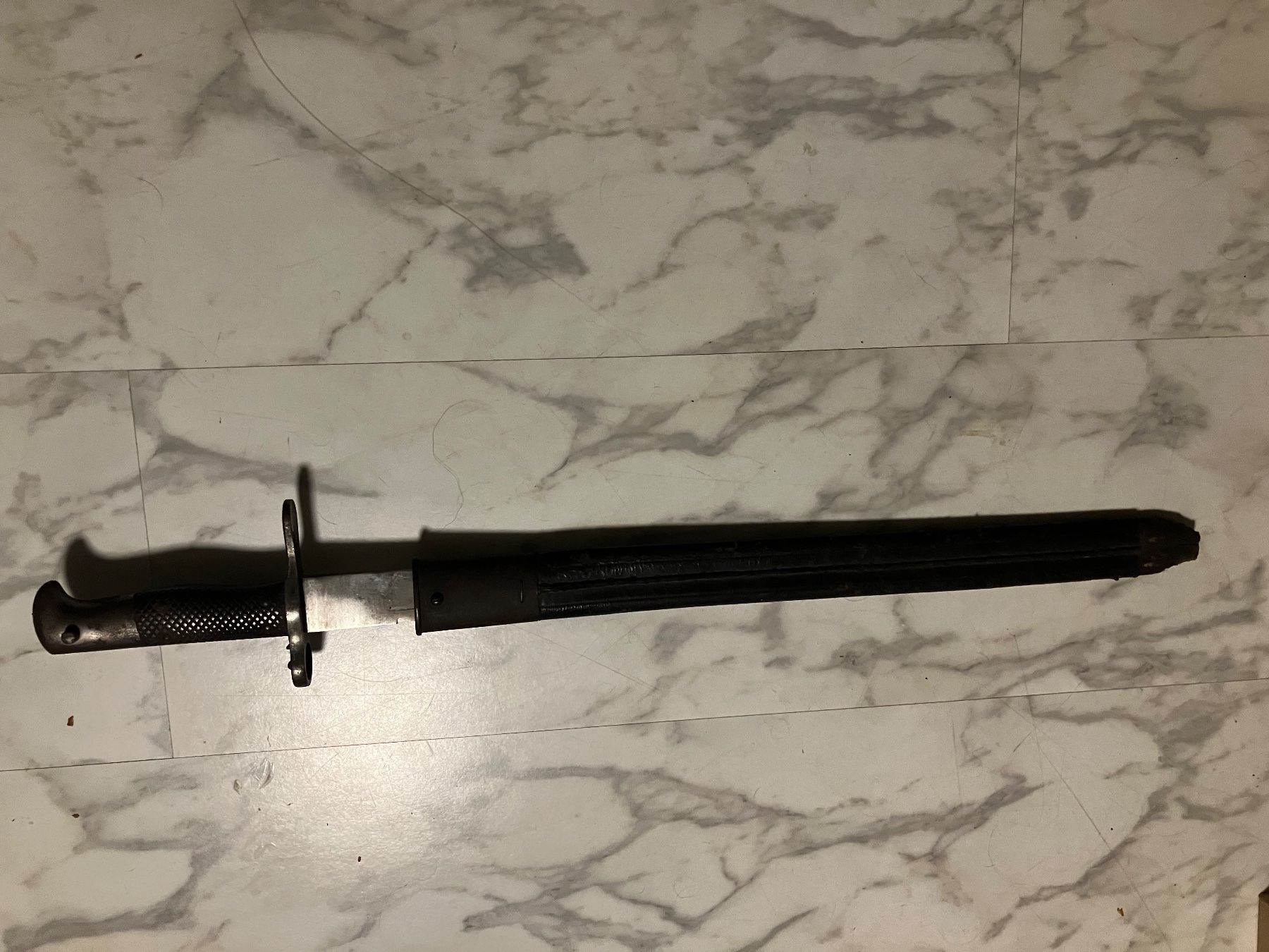 Schweizer Armee Armi bianche: Bajonett mit Scheide militärisch 47cm Klinge alt – Usato da Balterswil venduto da Erbsli77 3
