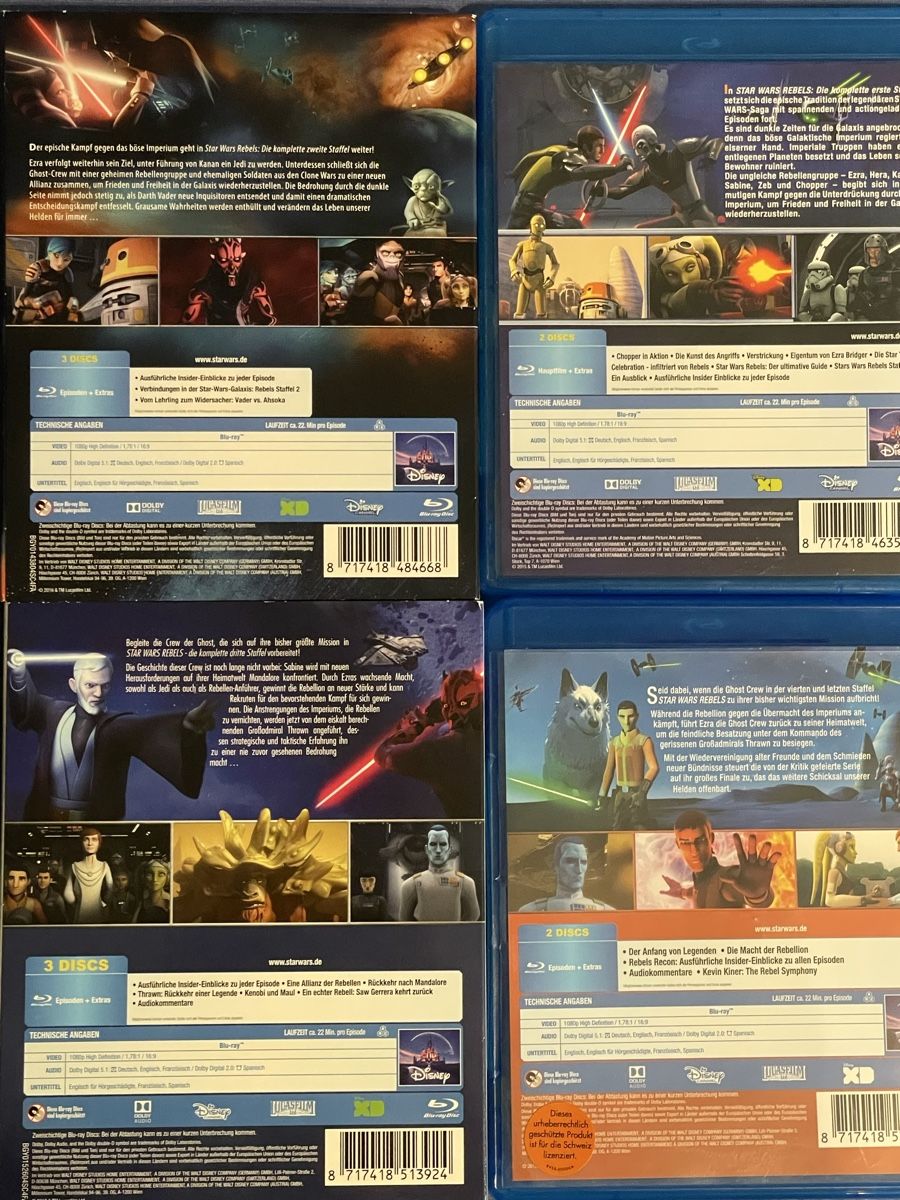 Tutti i DVDs: Star Wars Rebels - Staffel 1-4 – Nuovo (secondo la descrizione) da Waldenburg venduto da Gonzo8 1