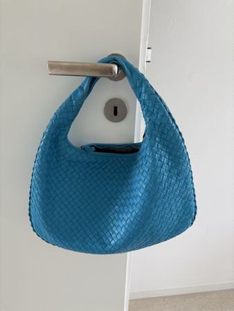 Bottega Veneta Hobo Türkis Intrecciato Leder Top