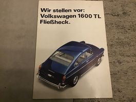 VW Volkswagen 1600 TL Verkaufsprospekt 24 Seiten August 1965