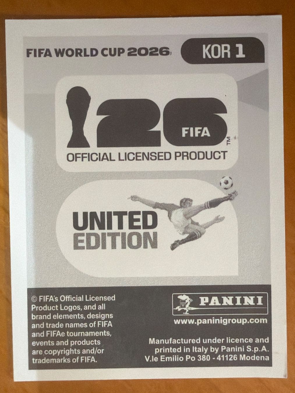 Panini Sammelbilder & Trading cards: Panini KOR1 – Neu (gemäss Beschreibung) aus Susten von Rechnun 1
