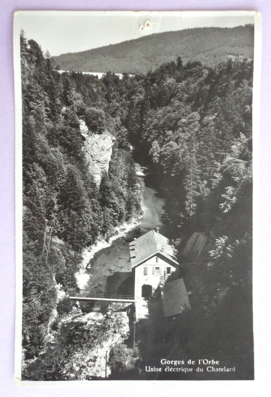 Ansichtskarten: Gorges de l'Orbe, Usine éléctrique du Châtelard – Defekt aus Fétigny von Billy2miny