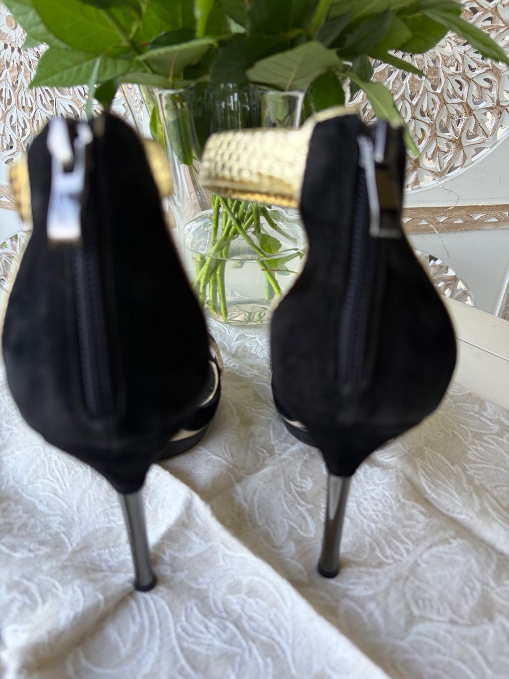 Scarpe da donna: Sandalette, Gr. 37, Schwarz-gold – Nuovo (secondo la descrizione) da Richterswil venduto da koe_n6fl 1