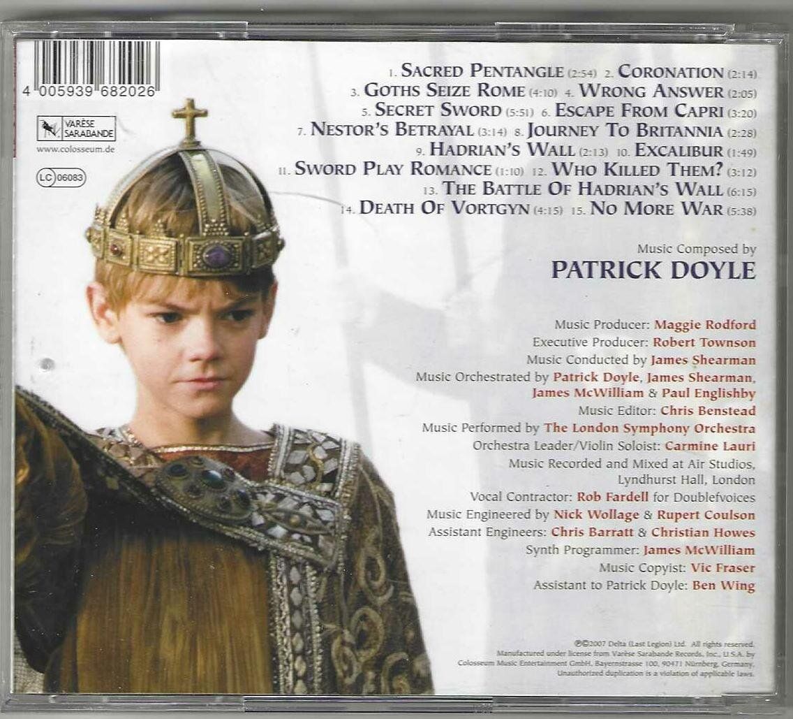 CD: Patrick Doyle – The Last Legion – Usato da Genève venduto da CDLPBookS 1