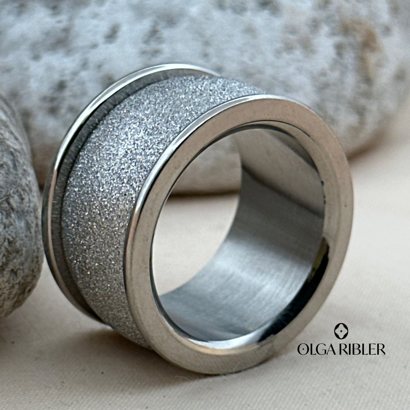 Olga Ribler Bagues: Edelstahl Statement  Ring Grösse 60 – Neuf (Voir description) à Luzern par Schmuckoutlet 5