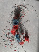 Handgefertigte 3 Deko-Blumenstrauss, Kunstblumen Top Zustand