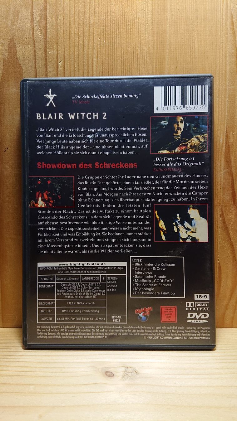 Tutti i DVDs: BLAIR WITCH 2 auf DVD Uncut – Usato da Wilderswil venduto da Exebub 1