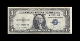USA SILVER CERTIFICATE $1 "Q" 1935-D UNC