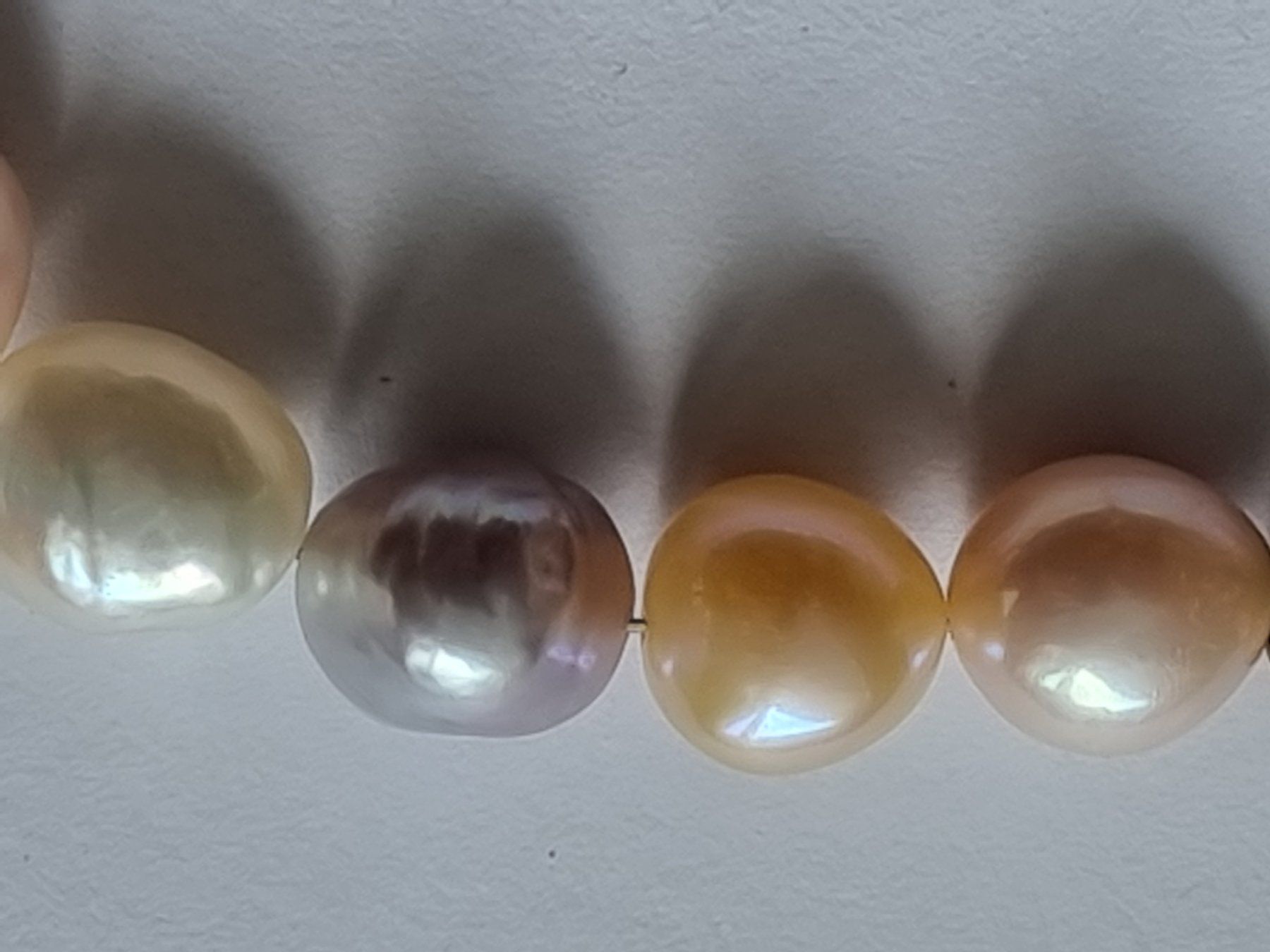 Perle (finte): Perlen-Collier  Multicolor mit schimmernden, Lüster – Usato da Gersau venduto da grafik-kunst 1