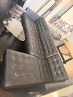 Ecksofa Leder schwarz gebraucht Zustand gut 210x160cm