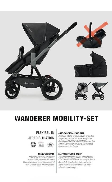 Concord Carrozzine: Kinderwagen Concord Wanderer Mobility Set, gebraucht – Usato da St. Gallen venduto da nahomi01 4