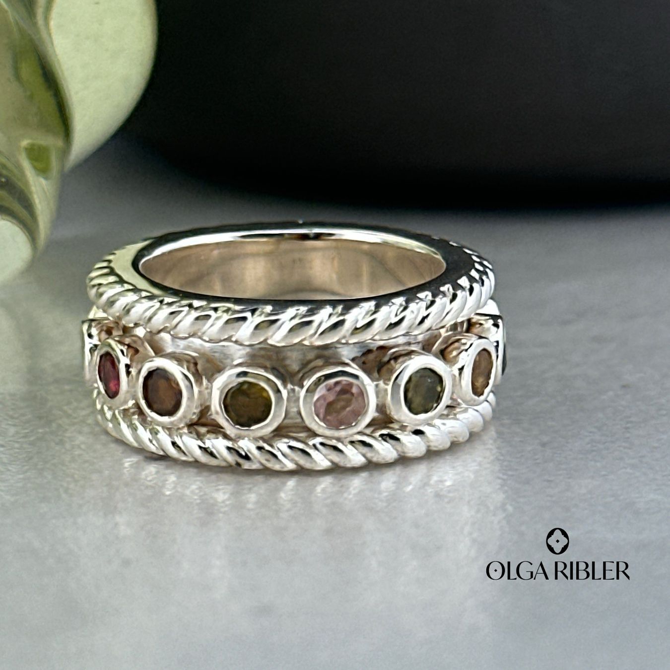 Olga Ribler Anelli: Moving Ring mit Multiturmalinen Grösse 52 – Nuovo (secondo la descrizione) da Luzern venduto da Schmuckoutlet 2