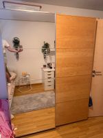 Schwebetürenschrank mit Spiegelfront Holz BxHxT 250x236x65cm