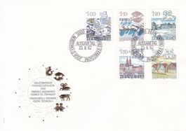 5 Marken Tierkreiszeichen auf Ersttagsbrief
