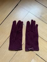 Filz Handschuhe weinrot