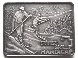 Anstecker, Swiss Ski Handicap, silberfarben