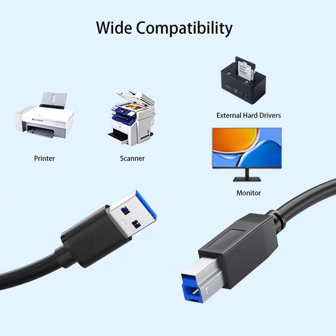 Cavi: USB-A-auf-B-USB 3.0, Steckerkabel, 5 Gbit – Nuovo e nell'imballaggio originale da Unterägeri venduto da RmOnline 5