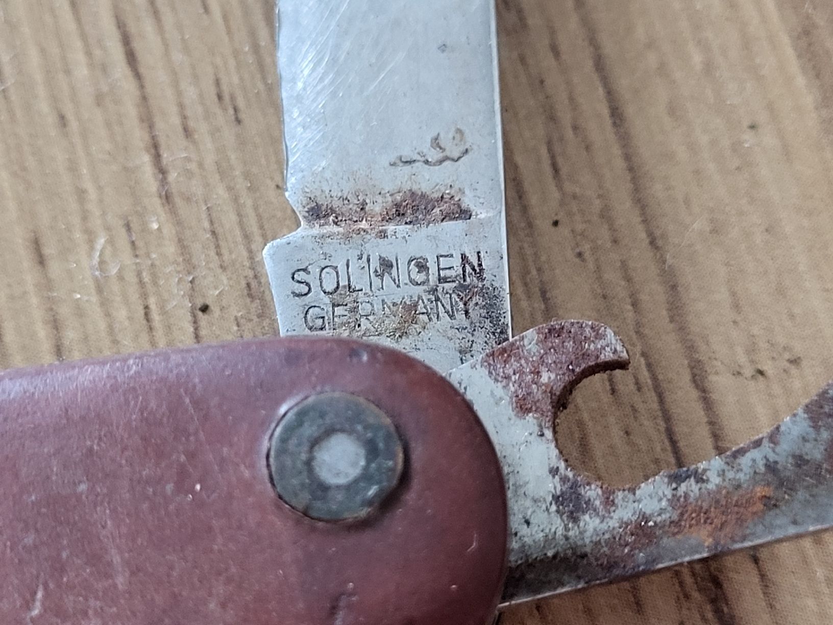 Solingen Taschenmesser: Taschenmesser mit Korkenzieher und Klinge, gebraucht – Gebraucht aus Allschwil von Uhrenbinz 7