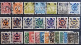 Schweden ex. Kat. 109-136 gest. 1918/20 Kat. 38 Euro