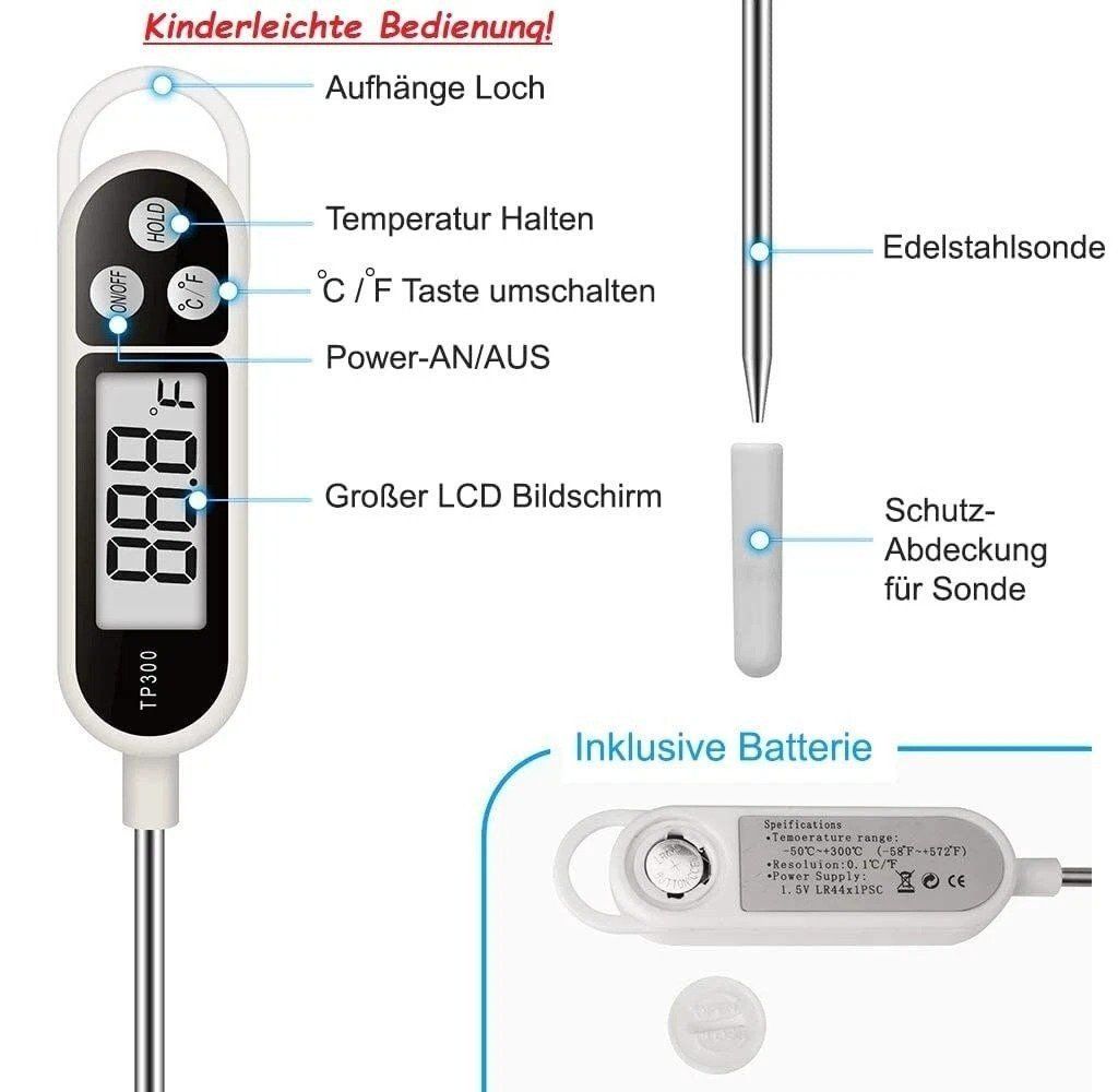 Elettrodomestici da cucina: Fleisch thermometer Digital BBQ Grill Küche Braten – Nuovo (secondo la descrizione) da Kirchdorf AG venduto da csnmclub 3