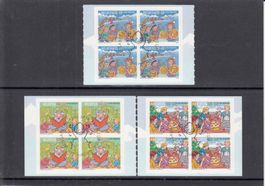 412Aa-414Aa, 412B-414B FD Heftchen, Viererblock Vollstempel