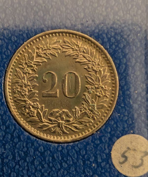 Alle Münzen: 20 Rappen 1953 – Gebraucht aus Arch von coinsandmore 1