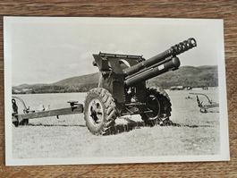 Echt Photo Karte / Obusier 10,5cm Ausgabe 1948
