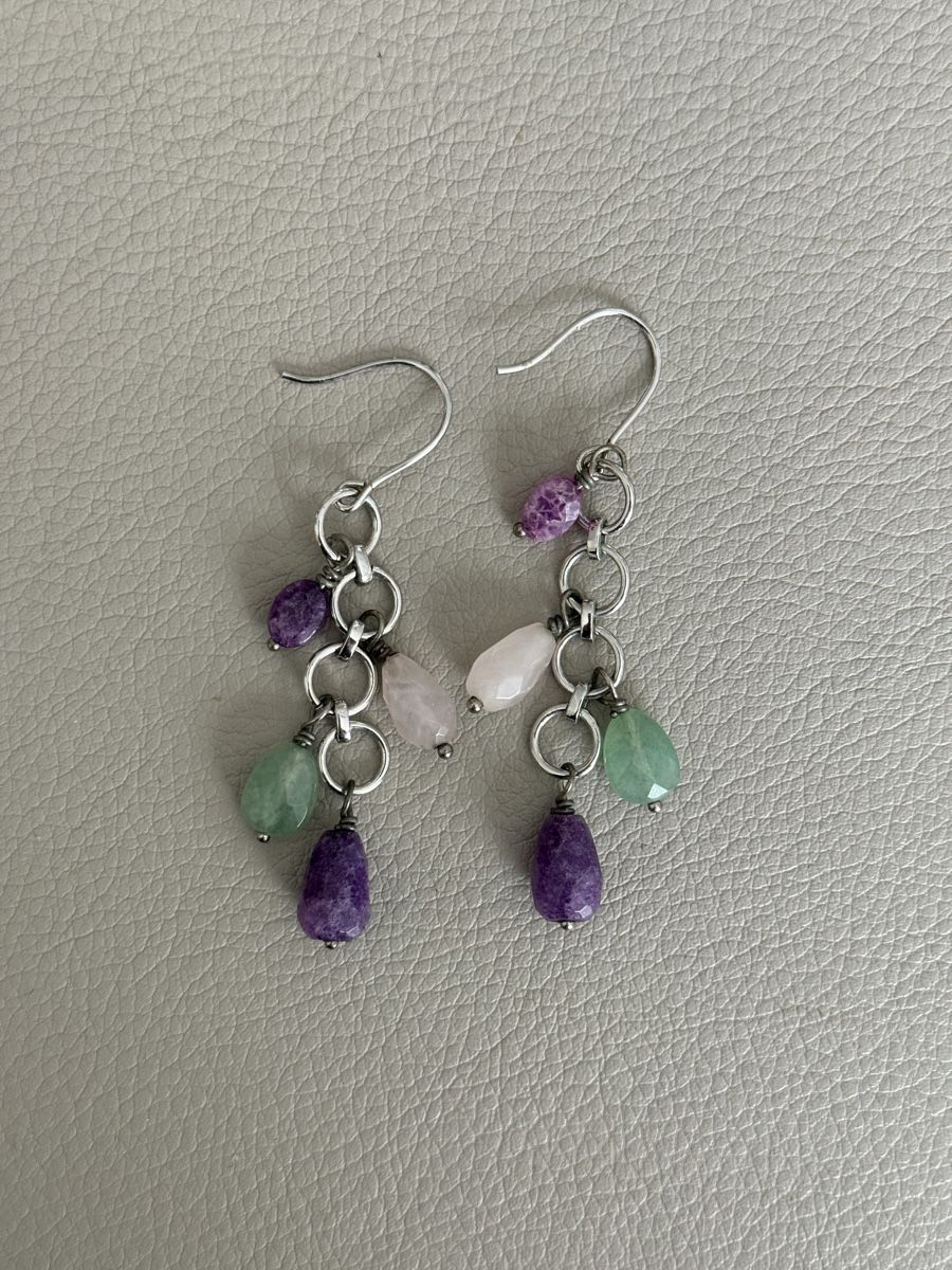 Orecchini pendenti & Orecchini a lobo: Boho Multi-gemstone Dangle Earrings Edelstein-Ohrringe – Nuovo (secondo la descrizione) da Zürich venduto da Allwelcome 1