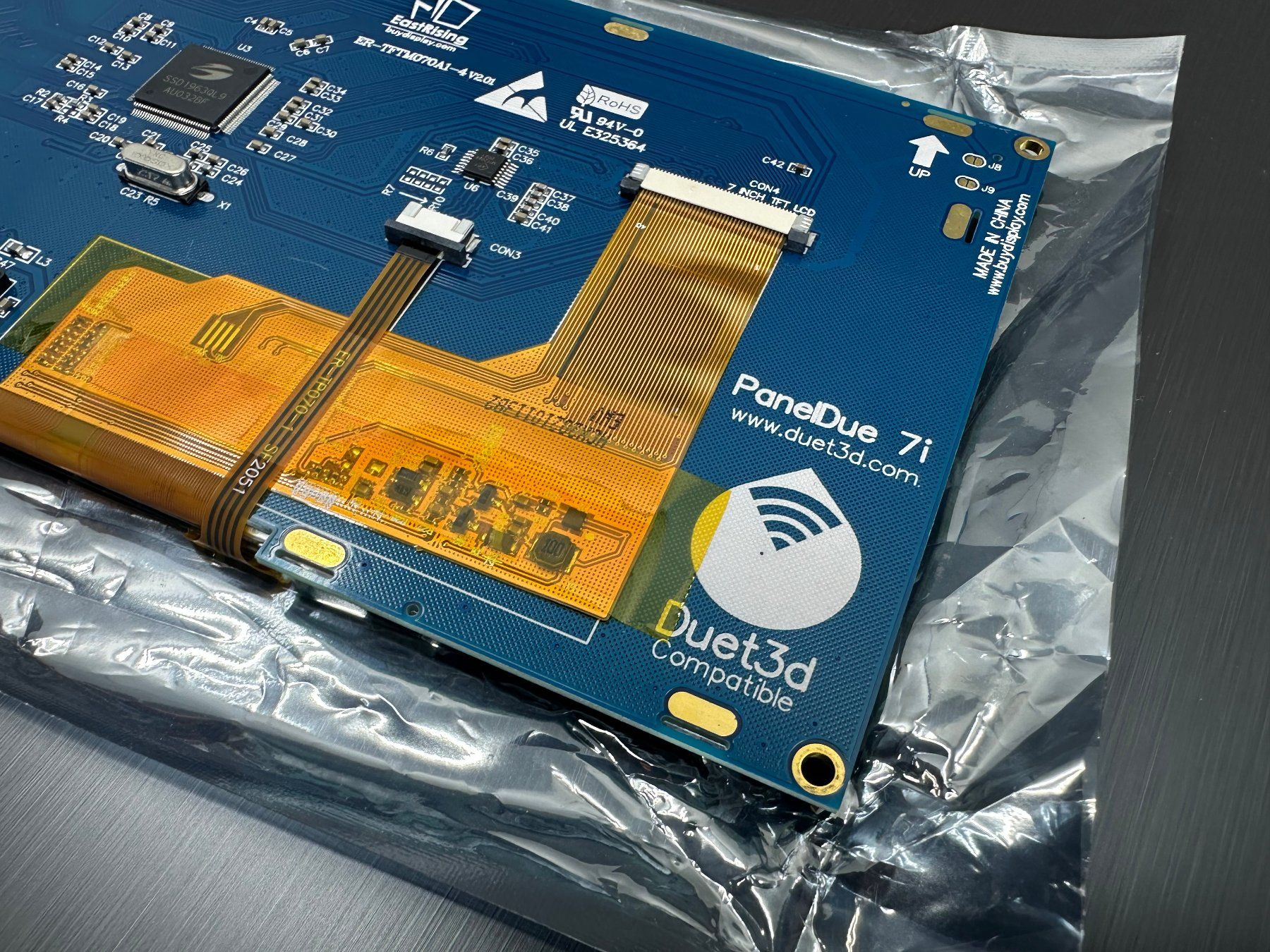 Componenti elettronici: PanelDUE 7i, 7 Zoll Farb-Touchscreen-Controller – Usato da Arisdorf venduto da Liquidus 4