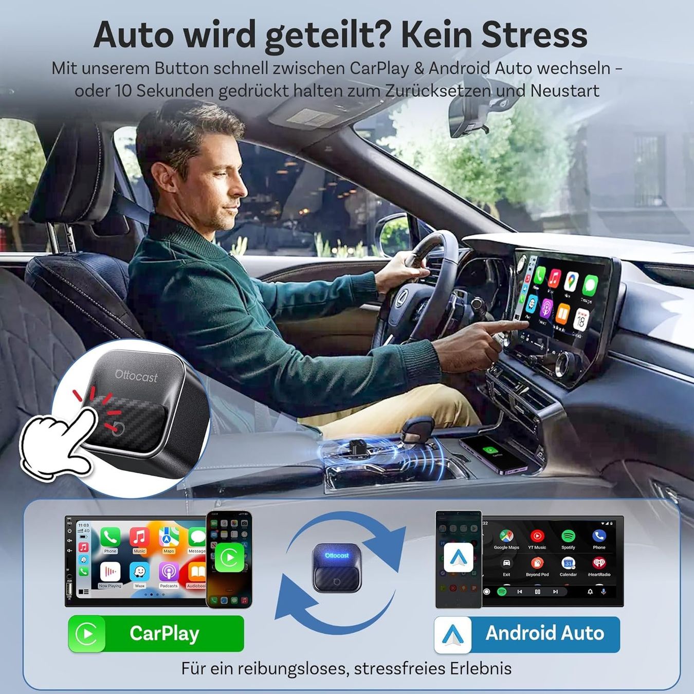Altro: Mini Wireless CarPlay Android Auto Adapter 2026 – Nuovo e nell'imballaggio originale da Suhr venduto da SchnapperCH 2