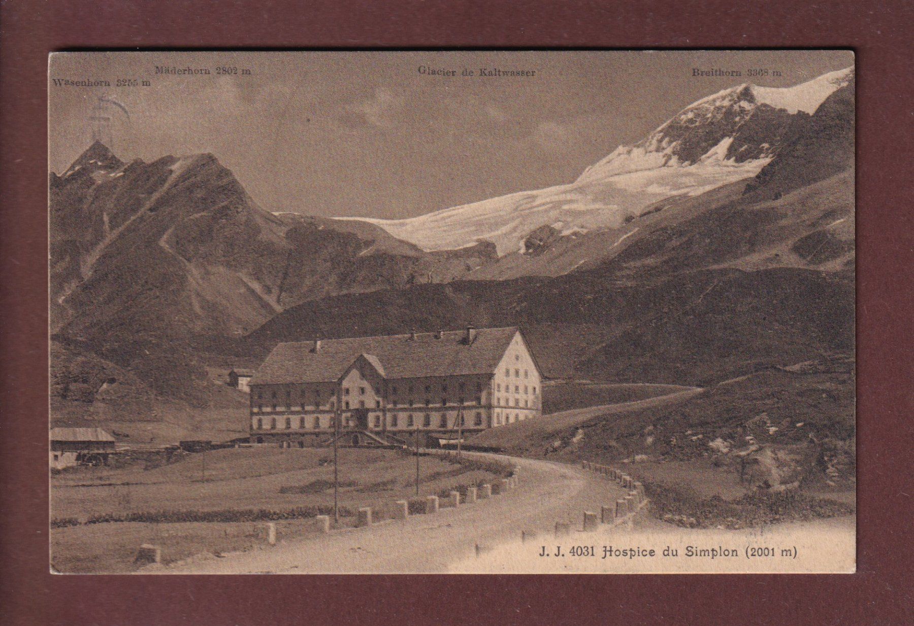 Ansichtskarten: Hospice du SIMPLON – Gebraucht aus Pully von nicecards
