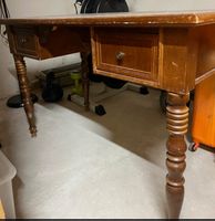 Schreibtisch aus Holz mit zwei Schubladen gebraucht
