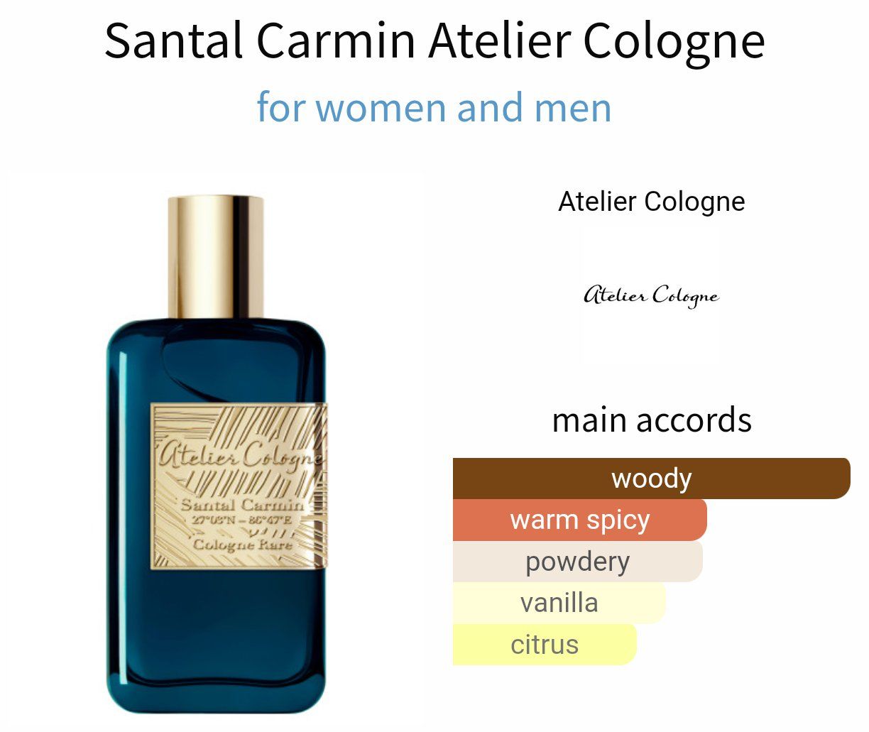 Xerjoff Parfum & Eau de Toilette: 5ml Atelier Cologne Santal Carmin decant Sample niche – Neu und originalverpackt aus Steinhausen von nwe_t8nj 2