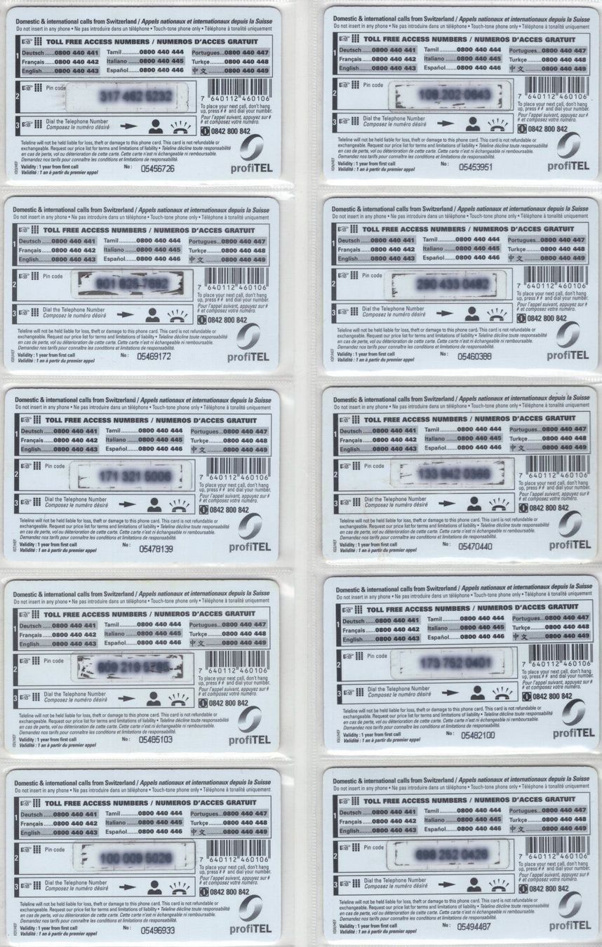 Schede telefoniche: TELELINE Prepaid Serie - Brücken – Usato da Eglisau venduto da Chperfins 1