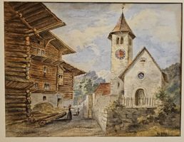 Walser Dorf mit Kirche