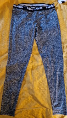 Sportleggins Urban Classics Gr. XL, grau meliert