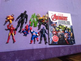 Avengers Figuren Set mit Lexikon der Superhelden TOP!
